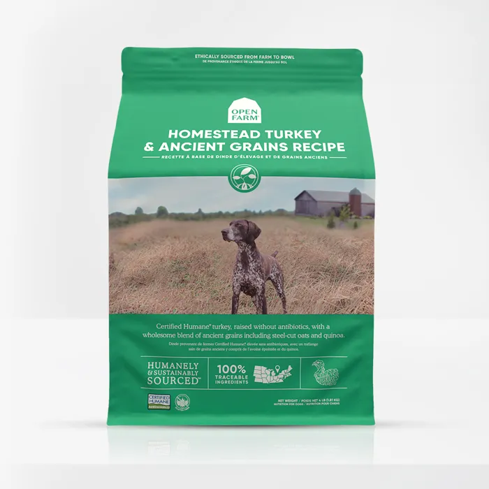 Open Farm Homestead Turkey Ancient Grains 22-lb bag front