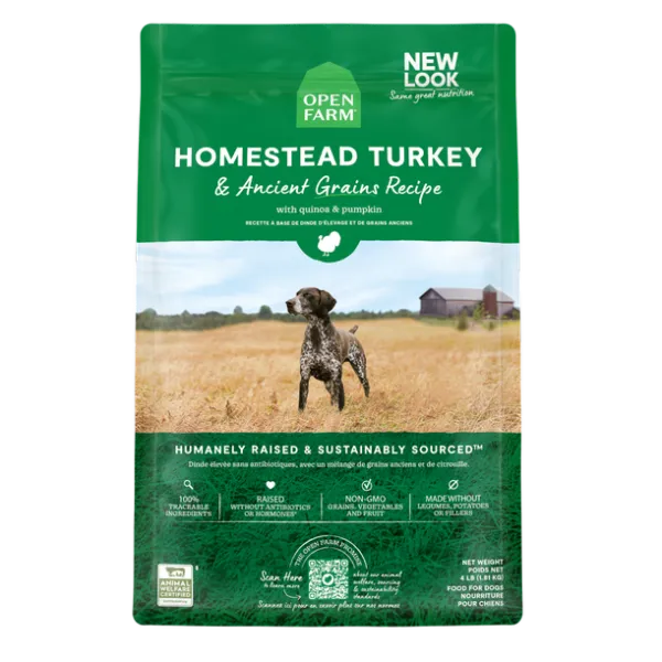 Open Farm Homestead Turkey Ancient Grains front bag