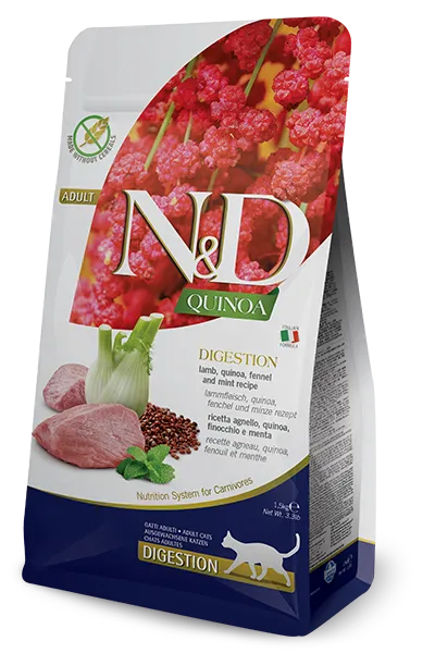 Farmina N&d Quinoa Digestion Lamb Dry Cat Food 3.3-lb