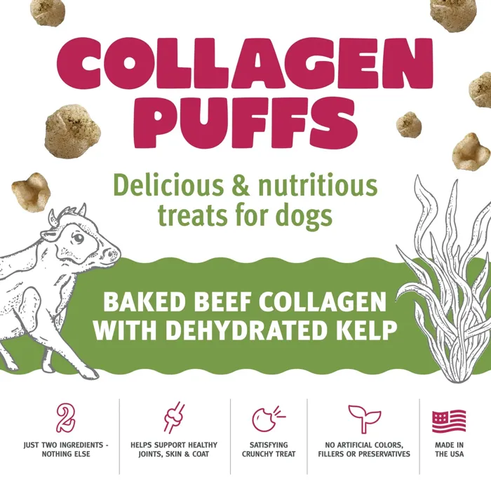 Beef Collagen Puffs w/Kelp Lg 2.5-oz