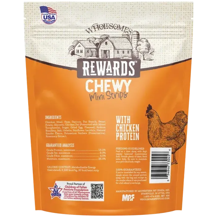 Wholesomes Rewards Chewy Strips Chicken 25 oz