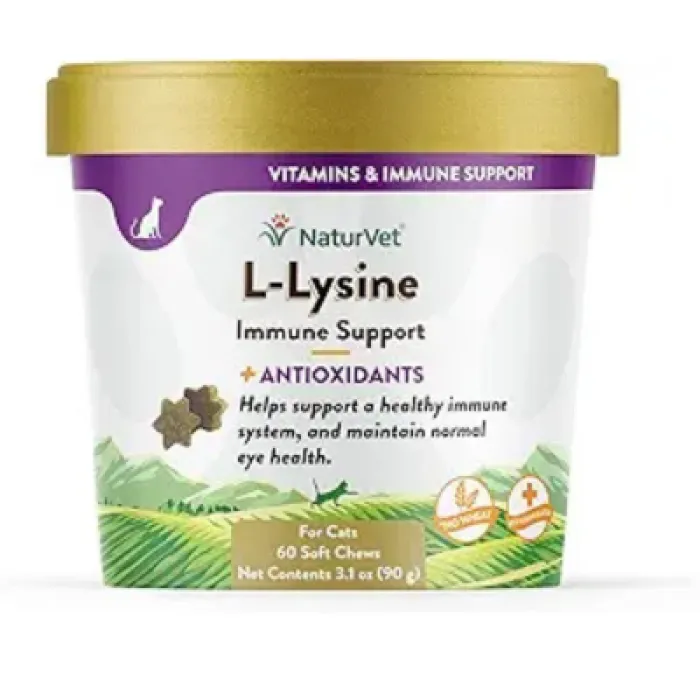 Naturvet L-Lysine Immune Soft Chews Cat 60-ct